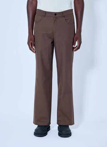 LN-CC® - Moncler: Tailored Straight-Leg Trousers - Brown Moncler Tailored Straight-Leg Trousers Brown mon0166034