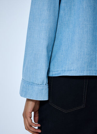 LN-CC® - Saint Laurent: Button-down Denim Shirt - Blue Saint Laurent Button-down Denim Shirt Blue sla0264034