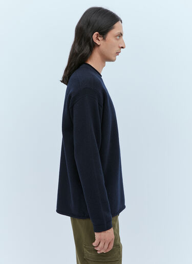 Stone Island Ghost Compass Patch Wool Sweater Navy sto0154014