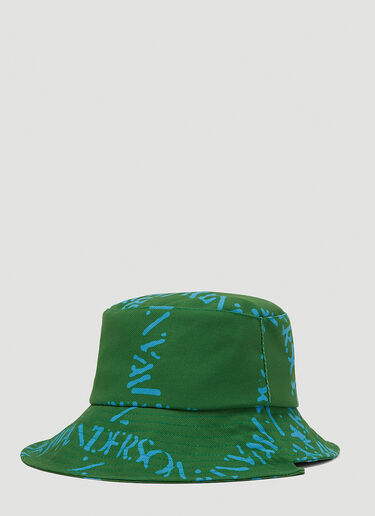 JW Anderson Asymmetric Bucket Hat Green jwa0147004