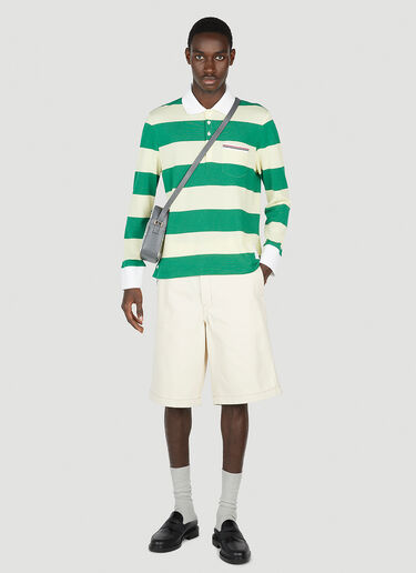 Thom Browne Striped Polo Shirt Green thb0151029