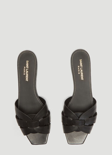 Saint Laurent Nu Pieds 05 Leather Sandals Black sla0236013