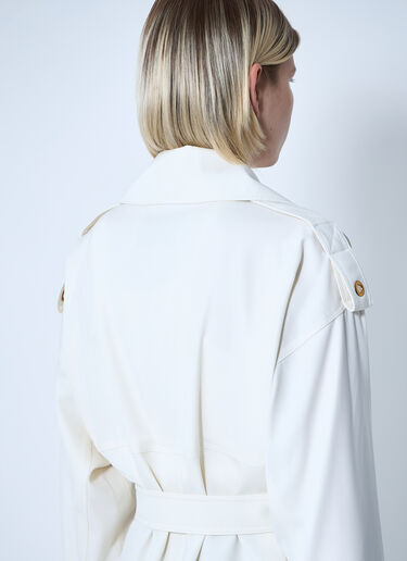 Max Mara Water-Repellent Garbardine Trench Coach White max0259007