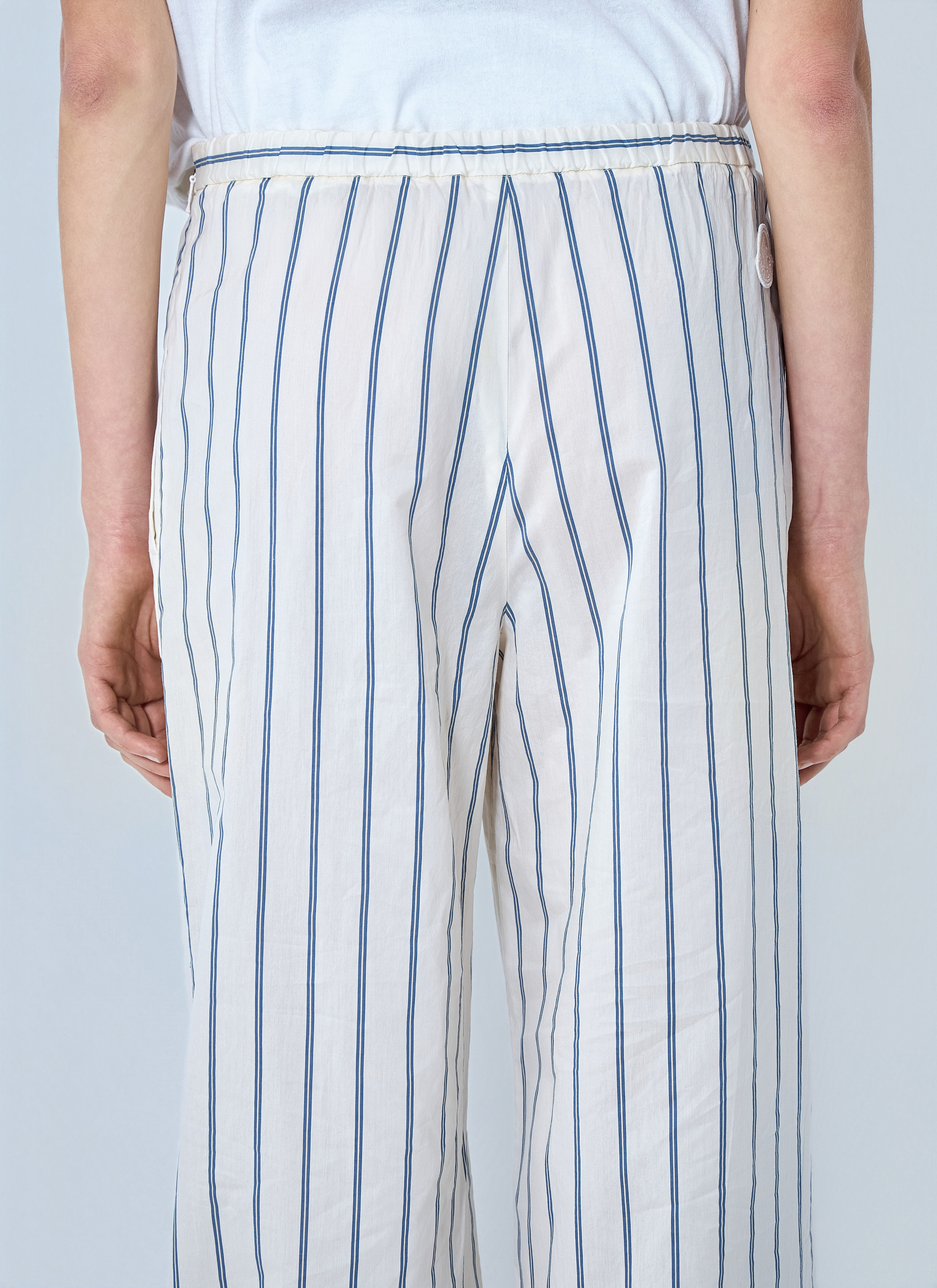 Moncler Women's' Striped Trousers in White | LN-CC®
