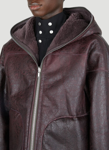 Rick Owens 시어링 윈드브레이커 재킷 브라운 ric0153003