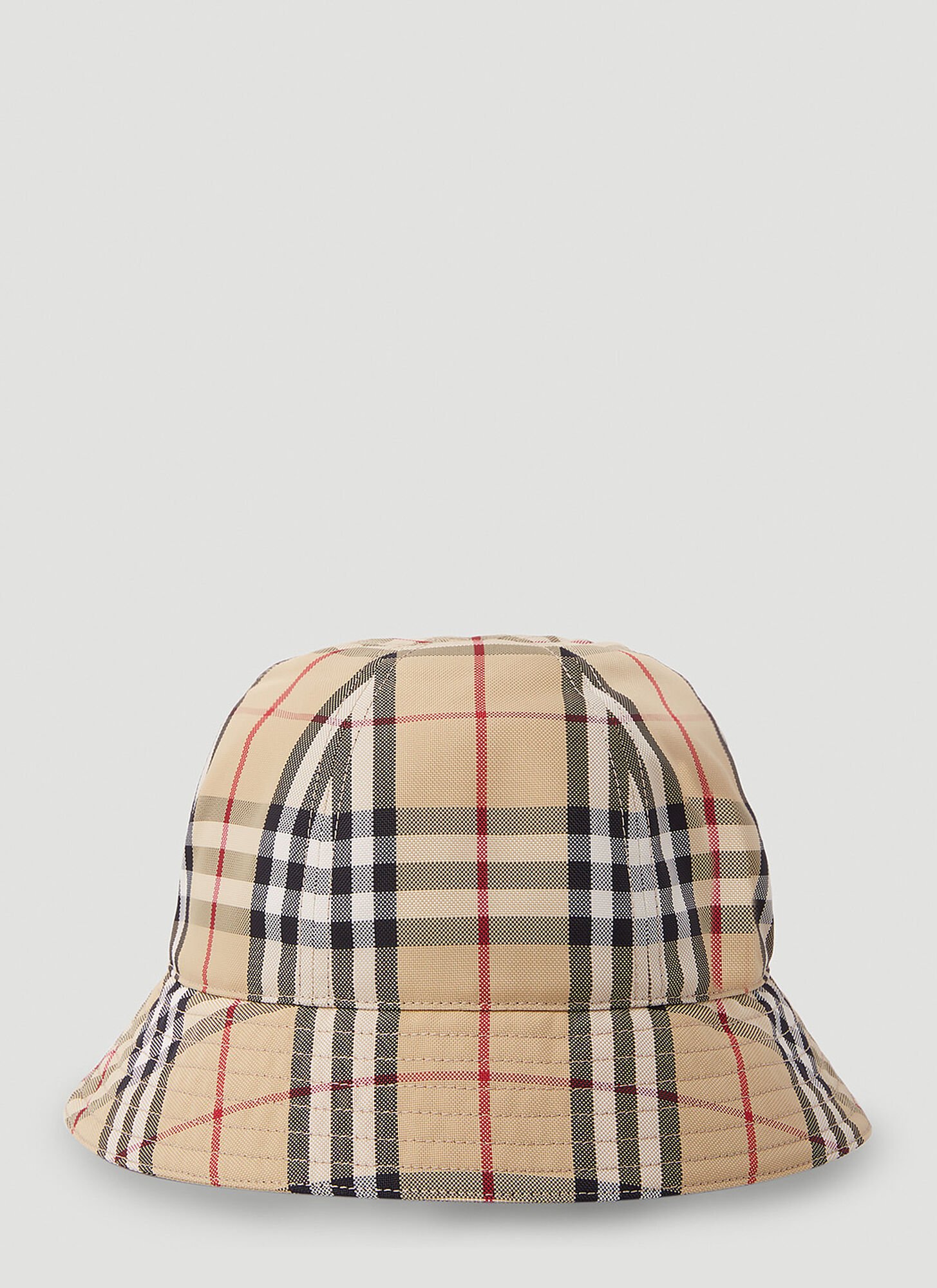 Shop Burberry Signature Check Bucket Hat In Beige