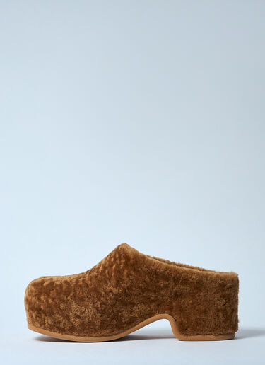 Dries Van Noten Sherpa Clogs Camel dvn0158029