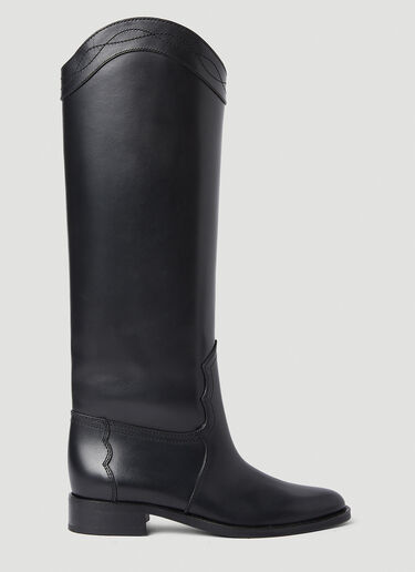 Saint Laurent Kate Riding Boots Black sla0250078