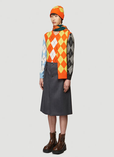Pringle of Scotland Patchwork Argyle Sweater Orange pos0340004