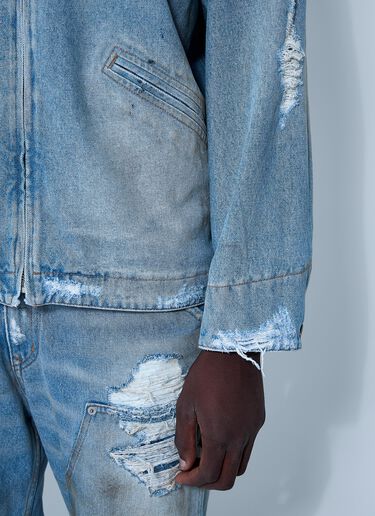 MM6 Maison Margiela Denim Distressed Jacket Blue mmm0160001