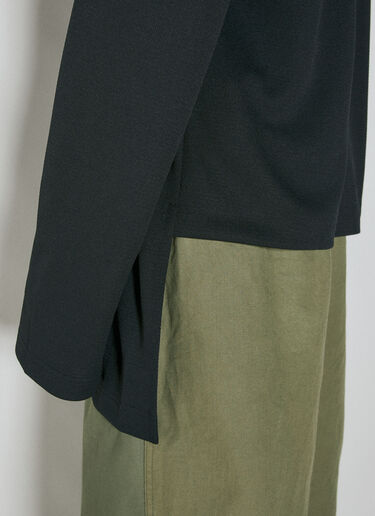 Comme des Garçons Homme Plus Asymmetric Long Sleeve T-Shirt Black hpl0154003