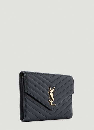 Saint Laurent Envelope Logo Clutch Black sla0253083