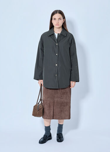 LN-CC® - Max Mara: Oversized Button-Down Jacket - Dark Green Max Mara Oversized Button-Down Jacket Dark Green max0265308
