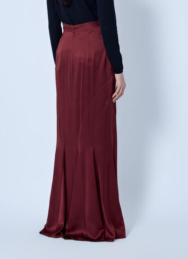 LN-CC® - Max Mara: Satin Maxi Skirt - Red Max Mara Satin Maxi Skirt Red max0266210