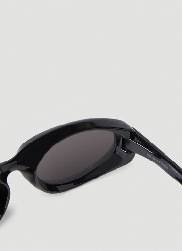 Bottega Veneta Arch 椭圆形太阳镜 黑色 bov0151121