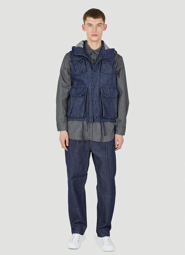 Engineered Garments 필드 슬리브리스 재킷 블루 egg0150011
