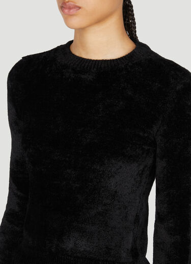 Isabel Marant Panila Velour-Knit Sweater Black ibm0253011