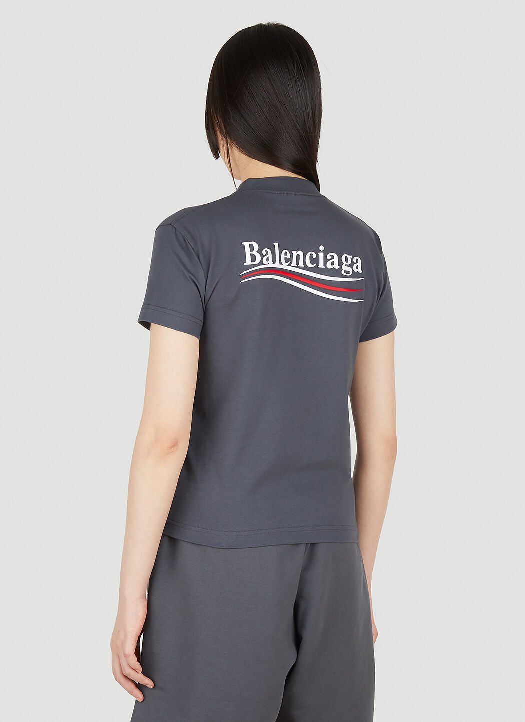 Balenciaga Unisex Logo T-Shirt in Grey | LN-CC®