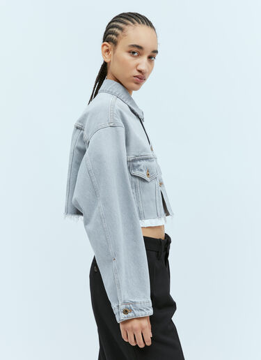 Miu Miu Denim Blouson Jacket Grey miu0254025