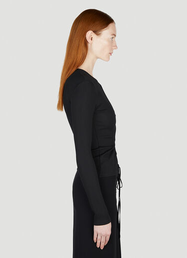 Christopher Esber Open Twist Long Sleeve Top Black chr0252001