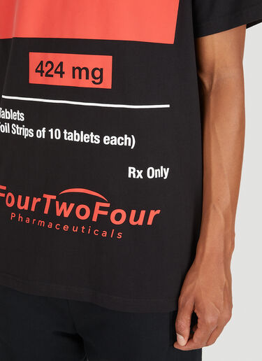 424 ロゴ Pharmaceuticals Tシャツ ブラック ftf0150016