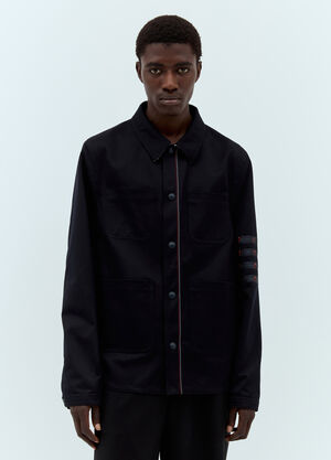 Thom Browne 玫瑰提花四杠工装夹克 藏蓝色 thb0157001