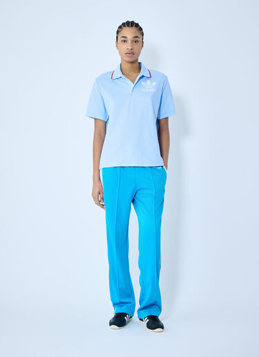 adidas by Wales Bonner 徽标图案 polo 衫 蓝色 awb0359020
