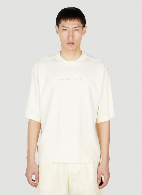Stone Island Shadow Project 빛바랜 프린트 티셔츠 크림 shd0152005