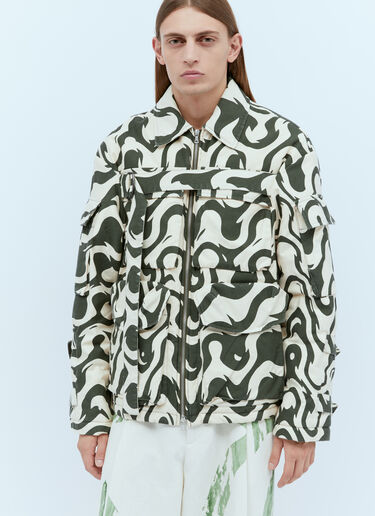 Padded Cargo Jacket Dries Van Noten Padded Cargo Jacket Cream dvn0154005