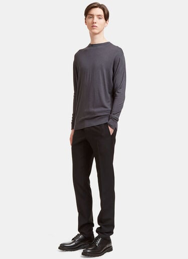 Aiezen Crew Neck Long Sleeved Top Grey aie0126005