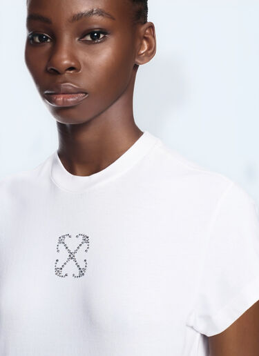 Off-White Jewel Mini Arrow Fitted T-Shirt White ofw0260061