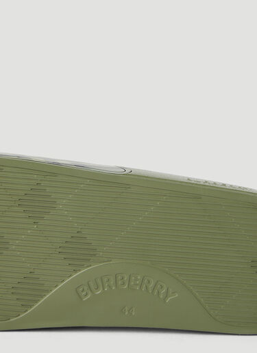 Burberry Vintage 格纹拖鞋 绿 bur0145077