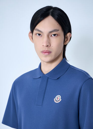 Piqué Polo Shirt Moncler Piqué Polo Shirt Blue mon0164028