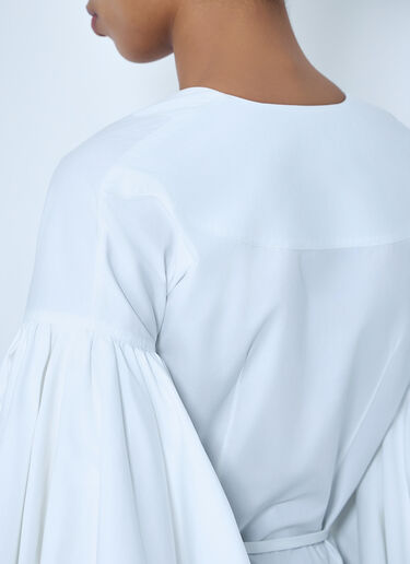 V-Neck Wrap Blouse Jacquemus V-Neck Wrap Blouse White jac0264011