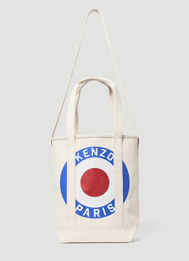 Kenzo Target Tote Bag Cream knz0154027