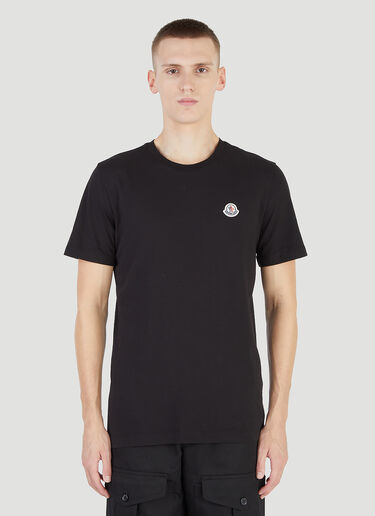 Moncler Logo-Patch T-Shirt Black mon0146034