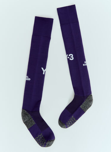 Y-3 x Real Madrid Logo Jacquard Socks Purple rma0156003