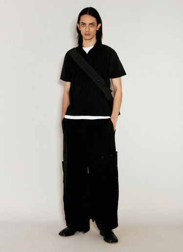 Yohji Yamamoto Z-デコ ワイドパンツ ブラック yoy0156004