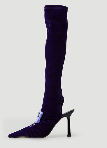 Ancuta Sarca 及膝袜靴 紫 anc0246004