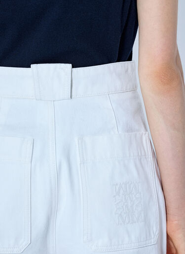 LN-CC® - Max Mara: Button-Detail High-Waisted Trousers - White Max Mara Button-Detail High-Waisted Trousers White max0265004