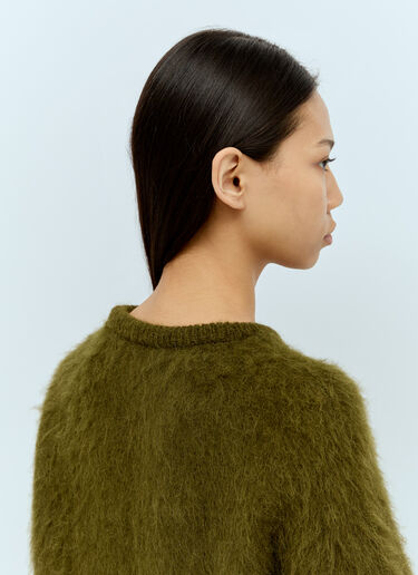 Brain Dead Logo Head Knit Sweater Green bra0355001