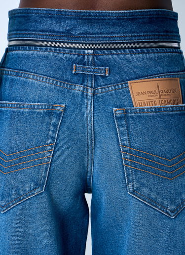 Jean Paul Gaultier Zip-Belt Denim Jeans Blue jpg0259007