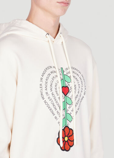 1 Moncler JW Anderson 图案印花连帽运动衫 乳白色 mjw0352002