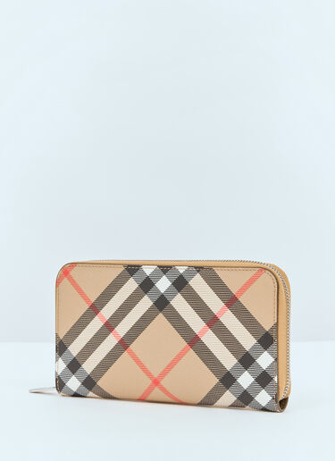 Burberry 格纹长款钱夹 米色 bur0157049