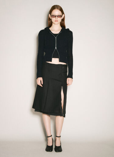 Compact Hooded Zip-Up Cardigan Our Legacy Compact Hooded Zip-Up Cardigan Black our0258005