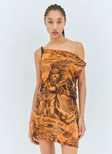 Acne Studios 印花迷你连衣裙 橙色 acn0258005