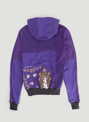 DRx FARMAxY FOR LN-CC Monochromatic Deconstructed Panelling Hooded Sweatshirt Purple drx0346014