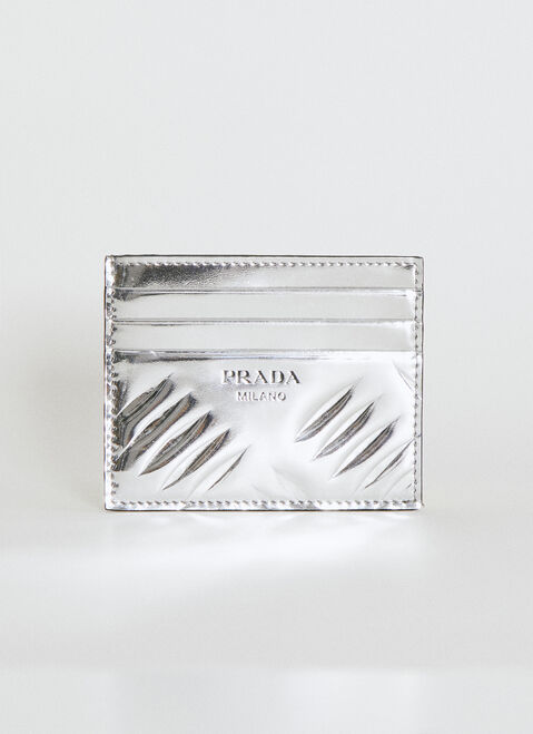 Comme des Garçons PARFUMS Debossed Logo Metallic Cardholder Transparent cdp0350006
