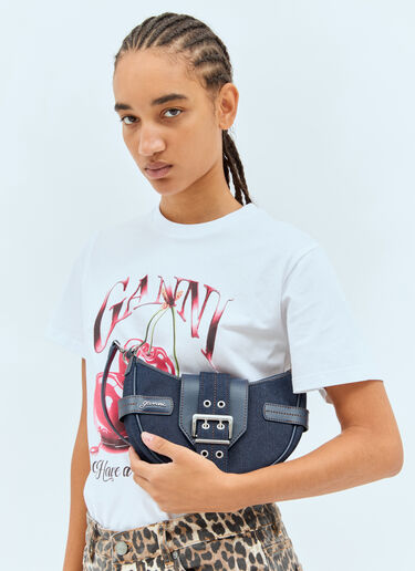Ganni Bucky 小号斜挎包  藏蓝色 gan0258074
