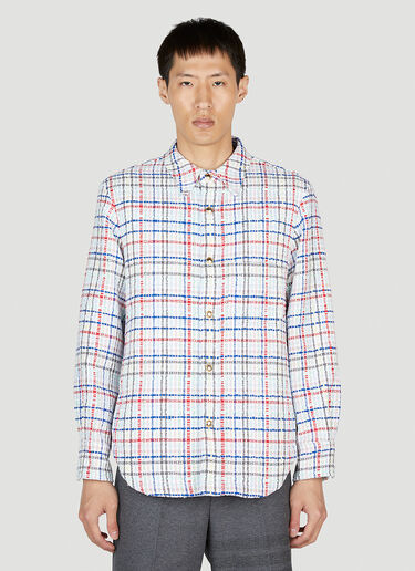 Thom Browne Check Tweed Jacket Blue thb0152002
